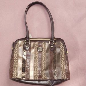 Gianni Bini Annabelle Shoulder Bag Brown Multi Col